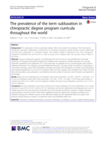 The prevalence of the term subluxation in chiropractic degree program curricula throughout the world