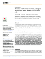 Effects of lactoferrin on neonatal pathogens and Bifidobacterium breve in human breast milk