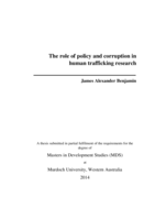 The role of policy and corruption in human trafficking research