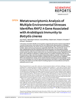 Metatranscriptomic analysis of multiple environmental stresses identifies RAP2.4 gene associated with arabidopsis immunity to Botrytis cinerea