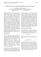 Different characteristics of artificially polluted high voltage composite insulators
