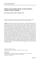 Impacts of recent climate change on wheat production systems in Western Australia