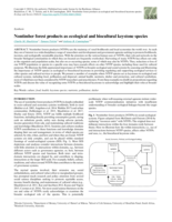 Nontimber forest products as ecological and biocultural keystone species