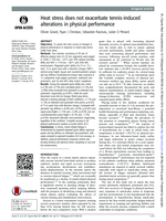 Heat stress does not exacerbate tennis-induced alterations in physical performance