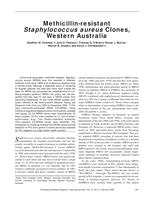 Methicillin-resistant Staphylococcus aureus clones, Western Australia
