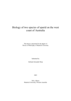 Biology of two species of sparid on the west coast of Australia