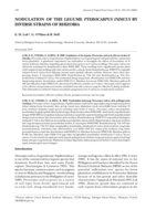Nodulation of the legume Pterocarpus indicus by diverse strains of rhizobia