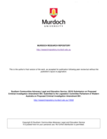 Submission on Proposed Criminal Investigation Amendment Bill