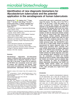 Identification of new diagnostic biomarkers for Mycobacterium tuberculosis and the potential application in the serodiagnosis of human tuberculosis