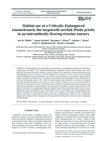 Habitat use of a critically endangered elasmobranch, the largetooth sawfish Pristis pristis, in an intermittently flowing riverine nursery
