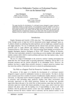 Preservice mathematics teachers on professional practice: How can the internet help?