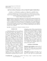 Anti yeast activity of Streptomyces olivaceus strain 115 against Candida albicans