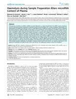 Haemolysis during Sample Preparation Alters microRNA Content of Plasma