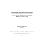 Understanding the interactions among local communities, protected areas and tourism:  case studies of Kruger National Park and Purnululu National Park