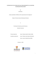 Estimation of sex from scapulae measurements in a Western Australian population