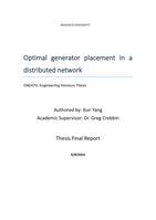 Optimal generator placement in a distributed network