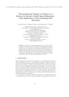 Determining the number of clusters in a mixture by iterative model space refinement with application to free-swimming fish detection