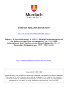 Parallel implementation of the Kohonen algorithm on transputer