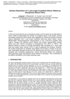 Surface passivation of n- and p-type crystalline silicon wafers by amorphous silicon films
