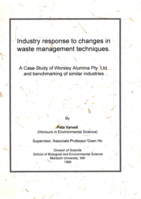 Industry response to changes in waste management techniques : a case study of Worsley Alumina Pty. Ltd. and benchmarking of similar industries