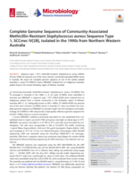 Complete genome sequence of community-associated methicillin-resistant Staphylococcus aureus Sequence type 1, SCC mec IV[2B], isolated in the 1990s from northern Western Australia