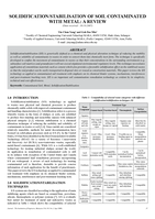 Solidification/stabilisation of soil contaminated with metal: a review