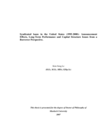 Syndicated loans in the United States (1995-2000): announcement effects, long-term performance and capital structure issues from a borrower perspective