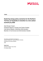 Exploring energy policy scenarios for the Northern Territory (of Australia) to transition to a low carbon economy by 2050