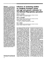 Influence of sectioning otoliths on marginal increment trends and age and growth estimates for the flathead Platycephalus speculator