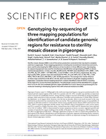 Genotyping-by-sequencing of three mapping populations for identification of candidate genomic regions for resistance to sterility mosaic disease in pigeonpea