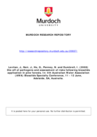 Die-off of pathogens and assessment of risks following biosolids application in pine forests