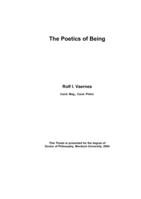The poetics of being