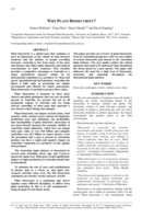 Why plant biodiversity?