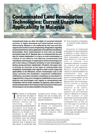 Contaminated land remediation technologies: current usage and applicability in Malaysia