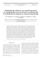Estimating the efficiency of a small beam trawl for sampling tiger prawns Penaeus esculentus and P. semisulcatus in seagrass by removal experiments