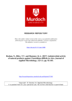 Antimicrobial activity of natural products against Clostridium difficile in vitro