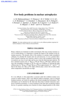 Few-body problems in nuclear astrophysics