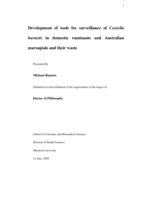 Development of tools for surveillance of Coxiella burnetii in domestic ruminants and Australian marsupials and their waste