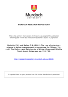 The role of veterinary science in duiker management programmes