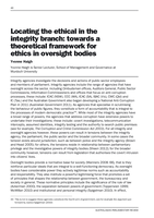 Locating the ethical in the integrity branch: Towards a theoretical framework for ethics in oversight bodies