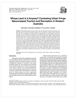 Whose land is it anyway? Contesting urban fringe nature-based tourism and recreation in Western Australia
