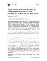 Varying opinions about animal welfare in the Australian live export industry: A survey