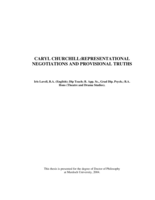 Caryl Churchill: Representational negotiations and provisional truths