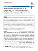 Development of genome-wide InDel markers and their integration with SSR, DArT and SNP markers in single barley map