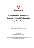 Characterisation of oestrogen-responsive microRNAs regulating coagulation factors