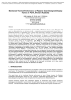 Monitored thermal performance of passive solar designed display homes in Perth, Western Australia