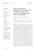 Allergy, inflammation, hepatopathy and coagulation biomarkers in dogs with suspected anaphylaxis due to insect envenomation