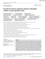 Prevalence of chronic respiratory diseases in Aboriginal children: A whole population study