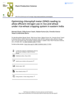 Optimizing chlorophyll meter (SPAD) reading to allow efficient nitrogen use in rice and wheat under rice-wheat cropping system in eastern India
