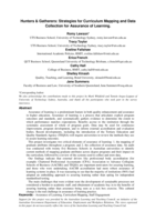 Hunters and gatherers: Strategies for curriculum mapping and data collection for assuring learning